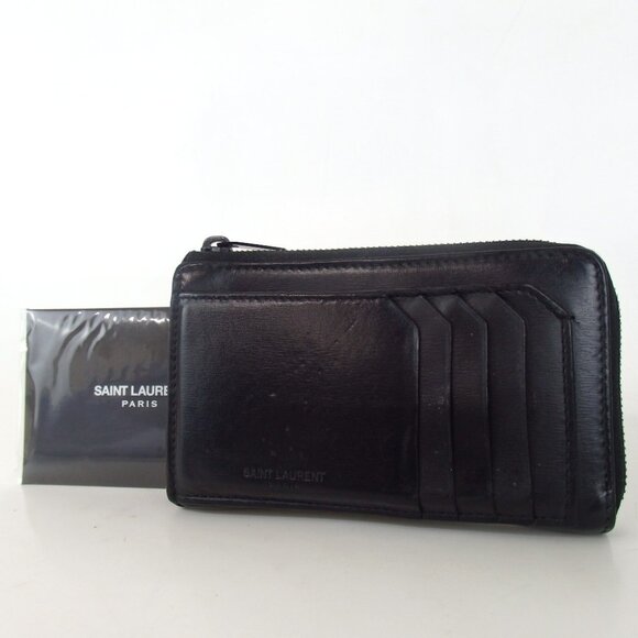 Authentic SAINT LAURENT coin Wallets leather [Used] - Picture 1 of 6